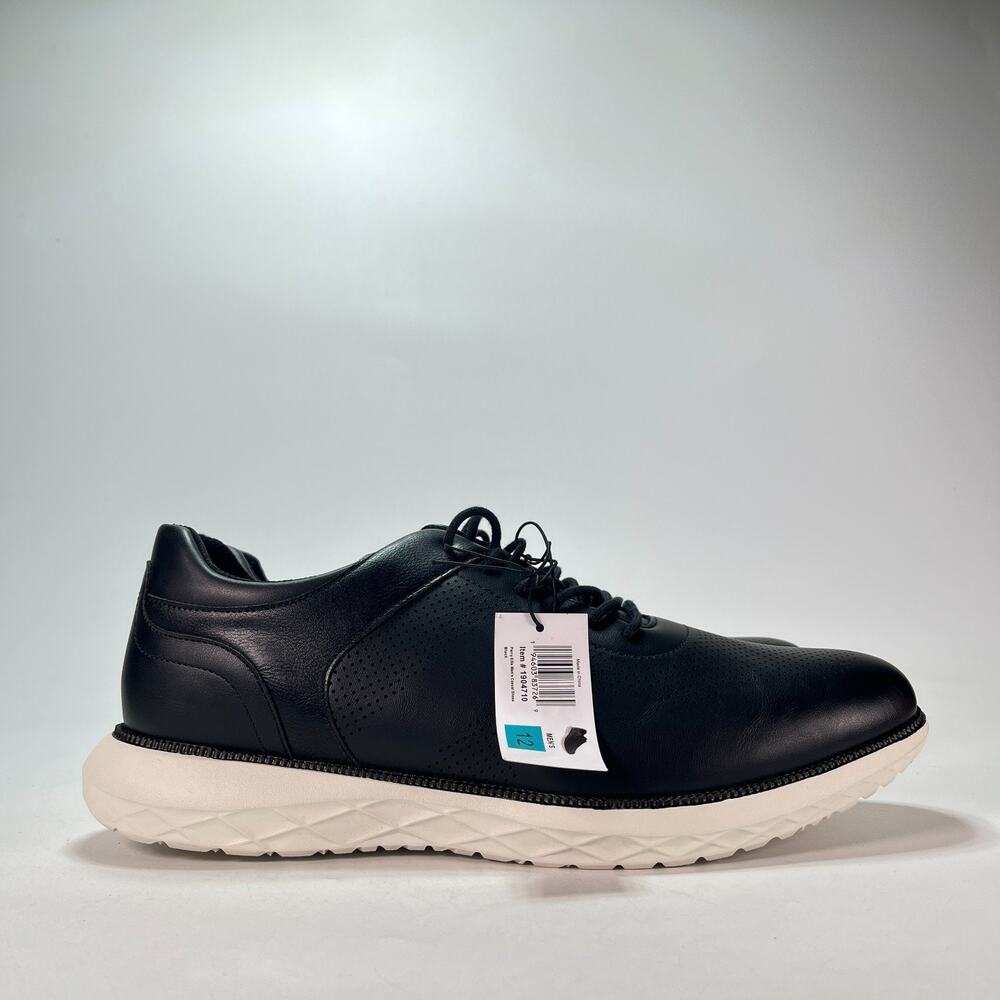 Perry Ellis Portfolio Black Ultra Foam Perforated Dress Sneakers Men's Size 12